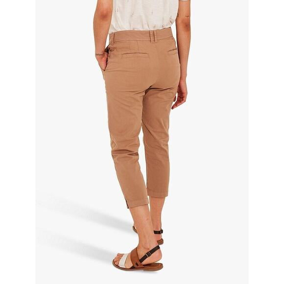 FAT FACE FARNHAM Chino Capris Pearwood Brown Cotton/Elastane Sz 14L NWT - Picture 8 of 13